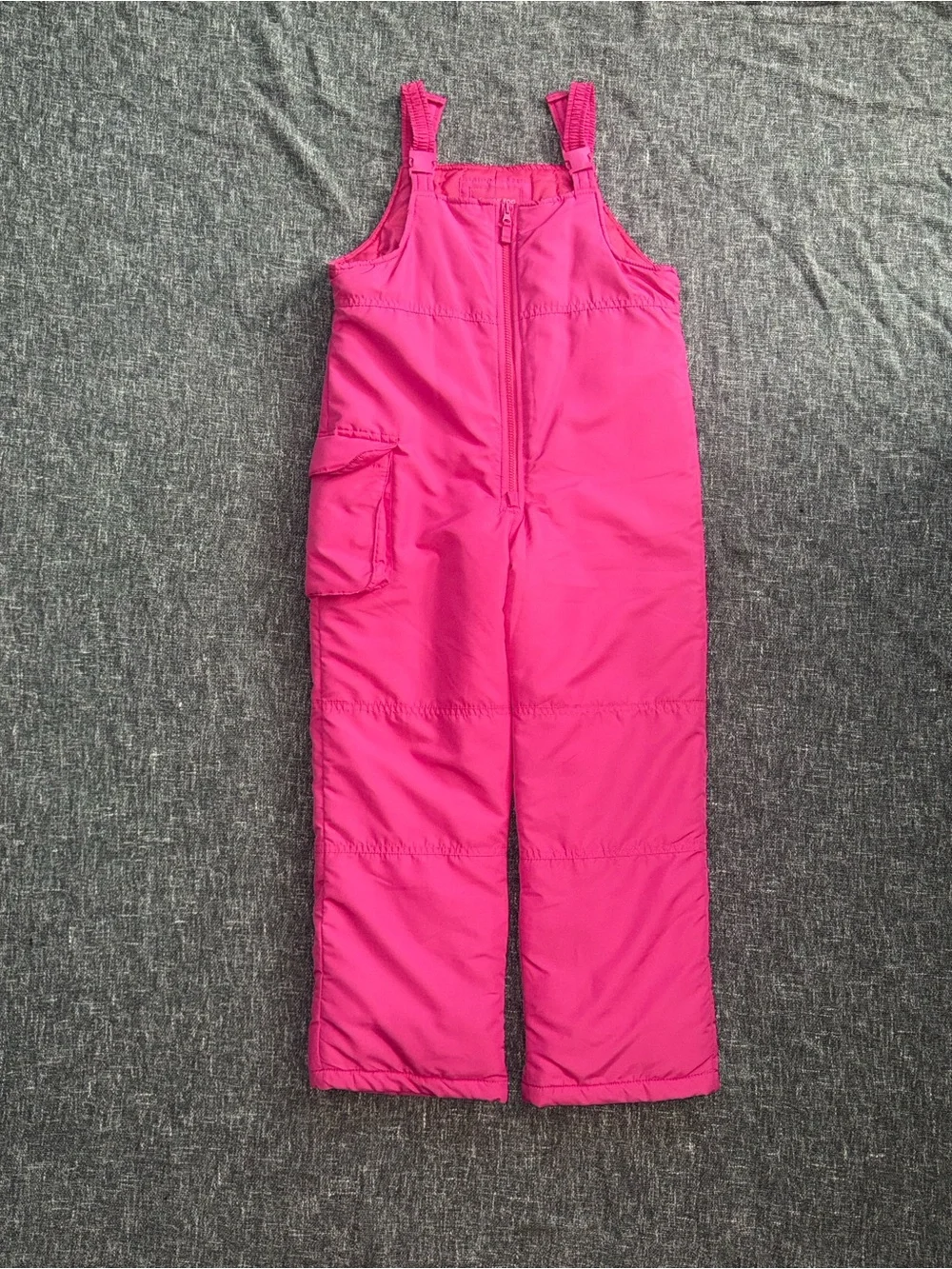London Fog Bright Pink Insulated Snow Bibs for Kids